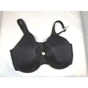 Ambrielle Everyday Full Coverage Bra Black 42DDD Full Figure Underwire 76238-5